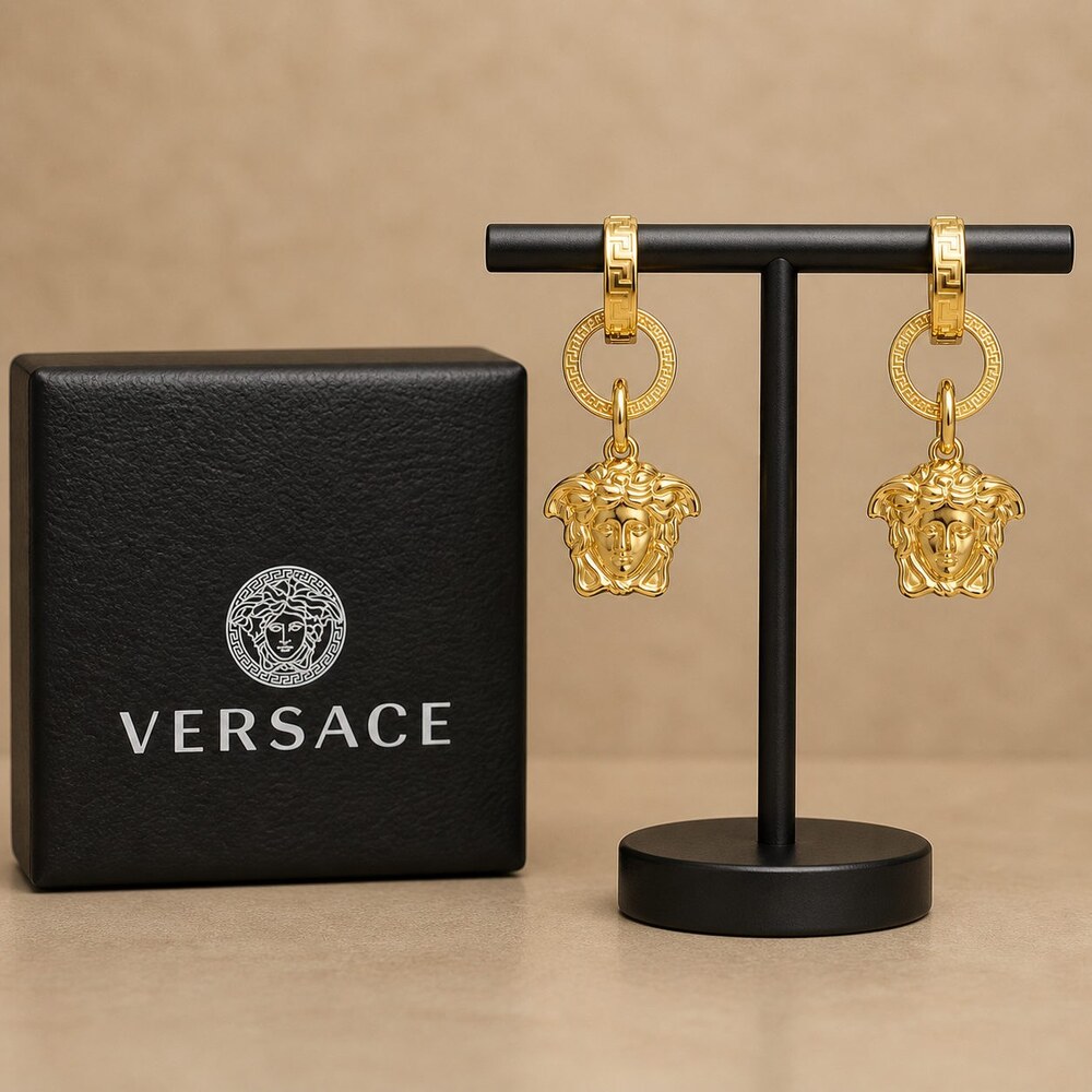 Versace Bold Statement Earrings Style 2 | New with Box - Picture 5 of 9